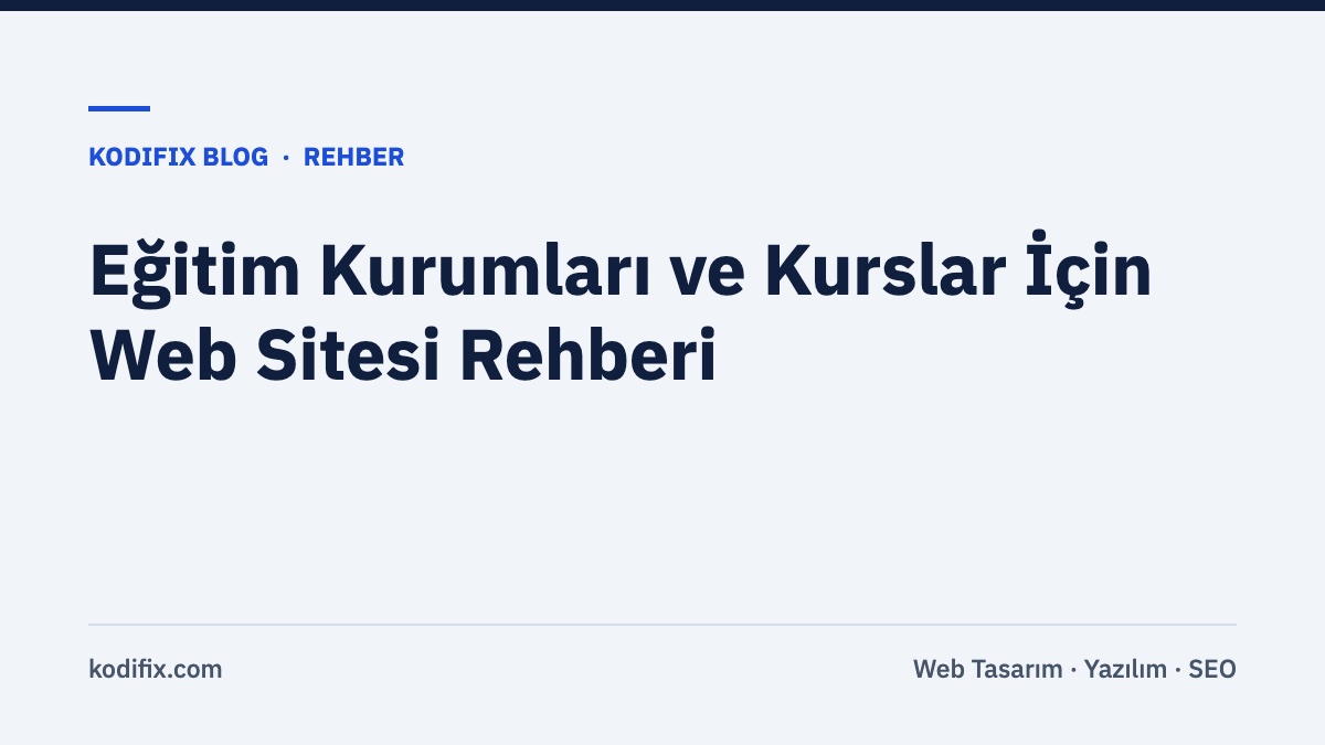 Bir eğitim kurumunun program ve ön kayıt sayfalarını gösteren web sitesi tasarımı