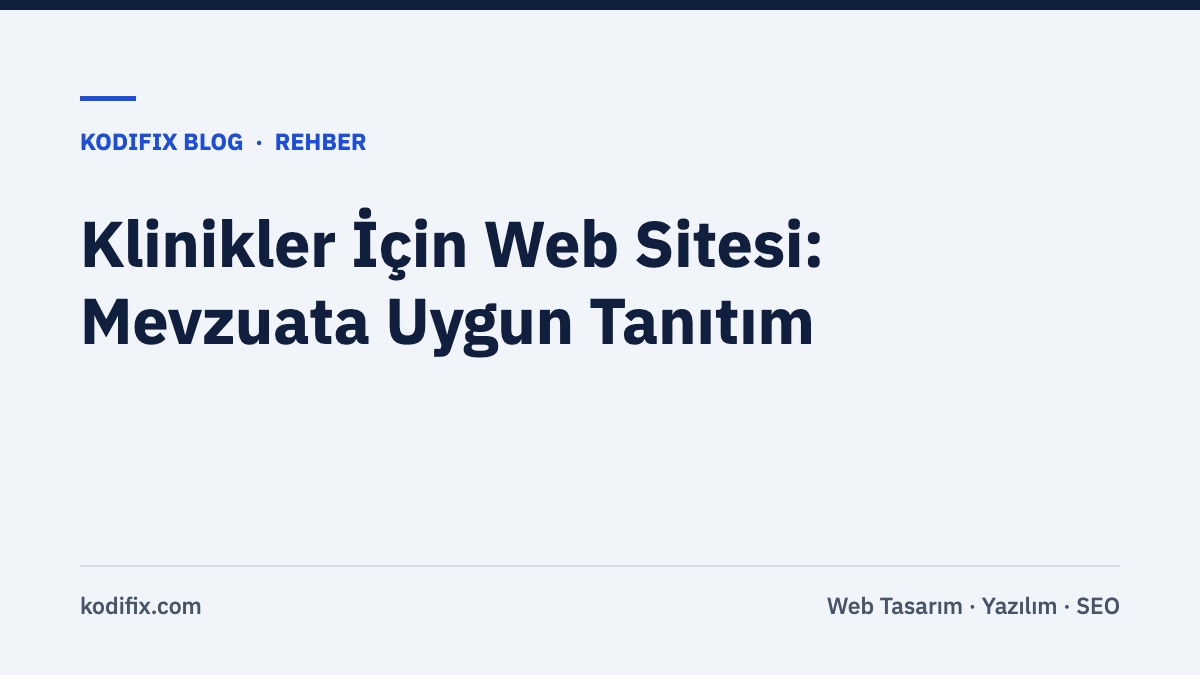 Tablet ekranında bir kliniğin hizmetler ve online randevu sayfası