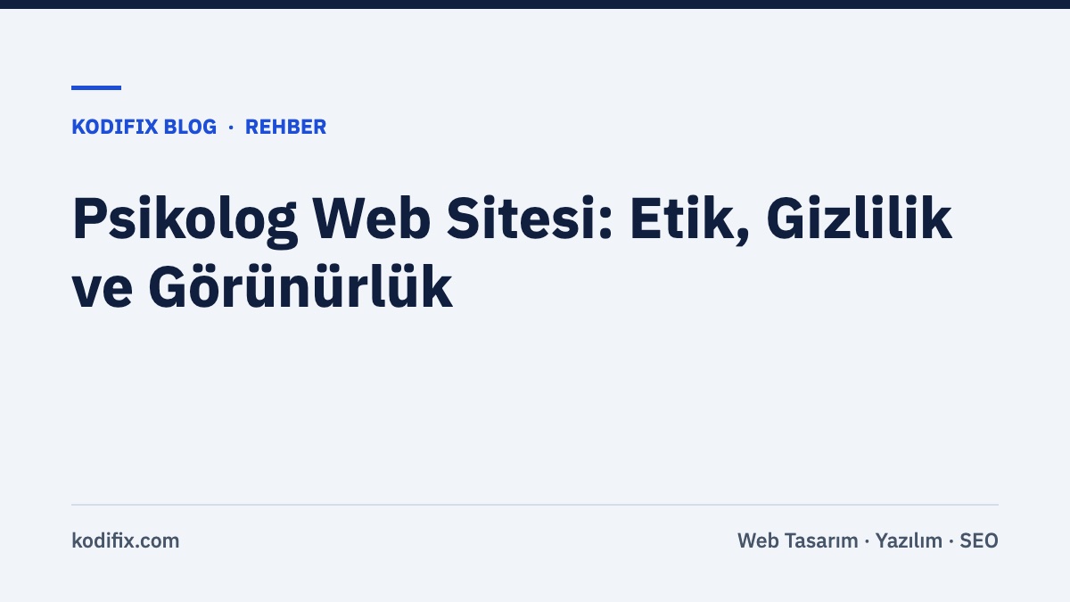 Sakin renklerle tasarlanmış bir psikolog web sitesinin ana sayfası, dizüstü bilgisayar ekranında