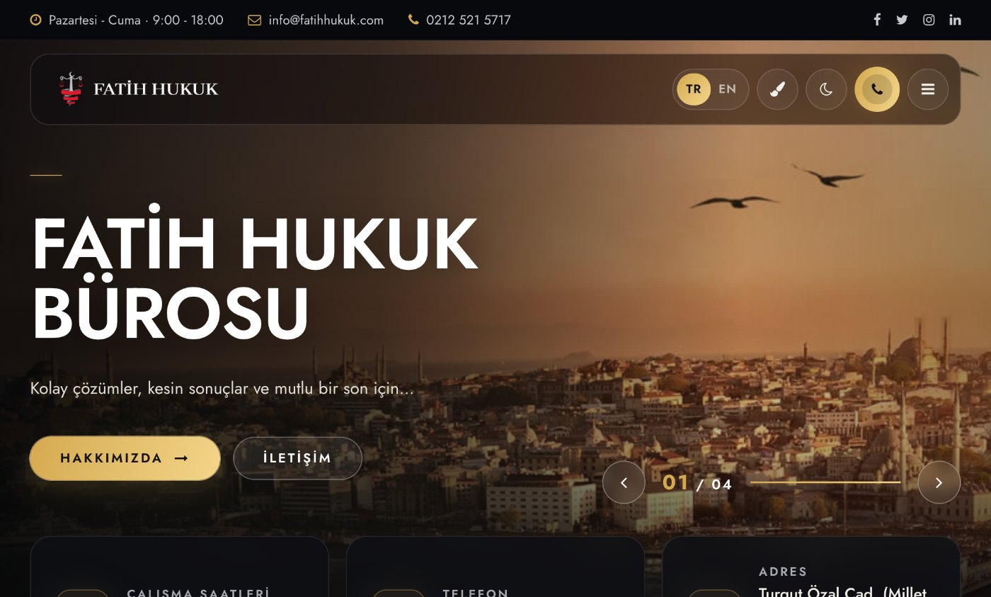 Fatih Hukuk Bürosu web sitesi