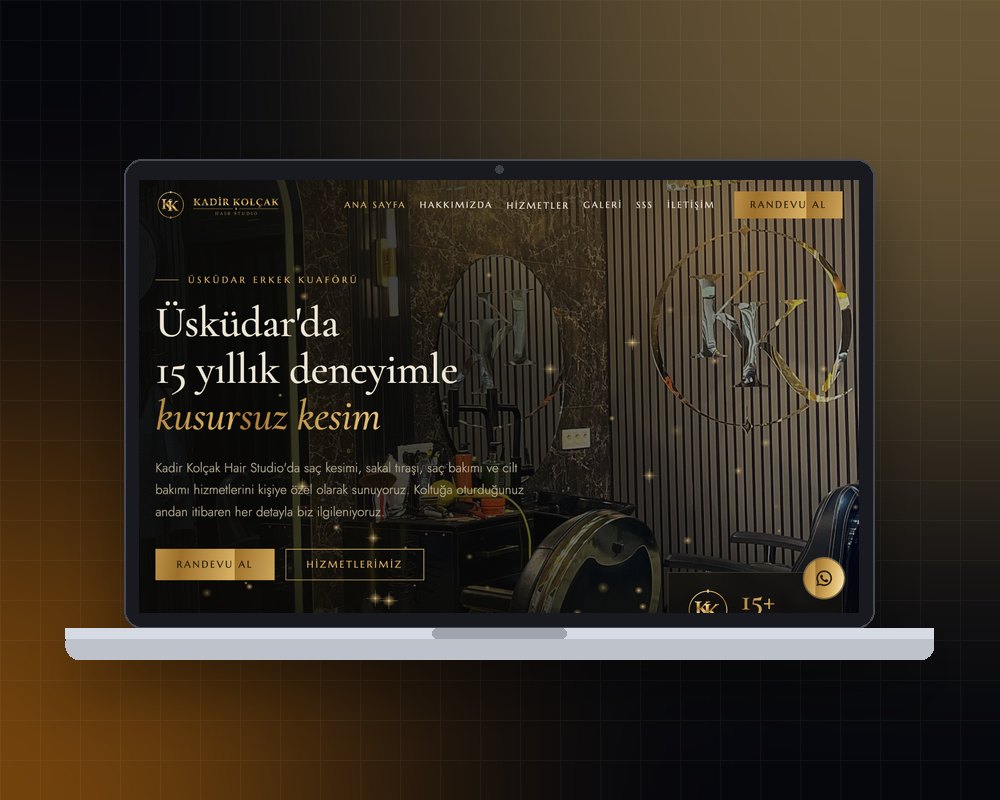 Kadir Kolçak Hair Studio web sitesi
