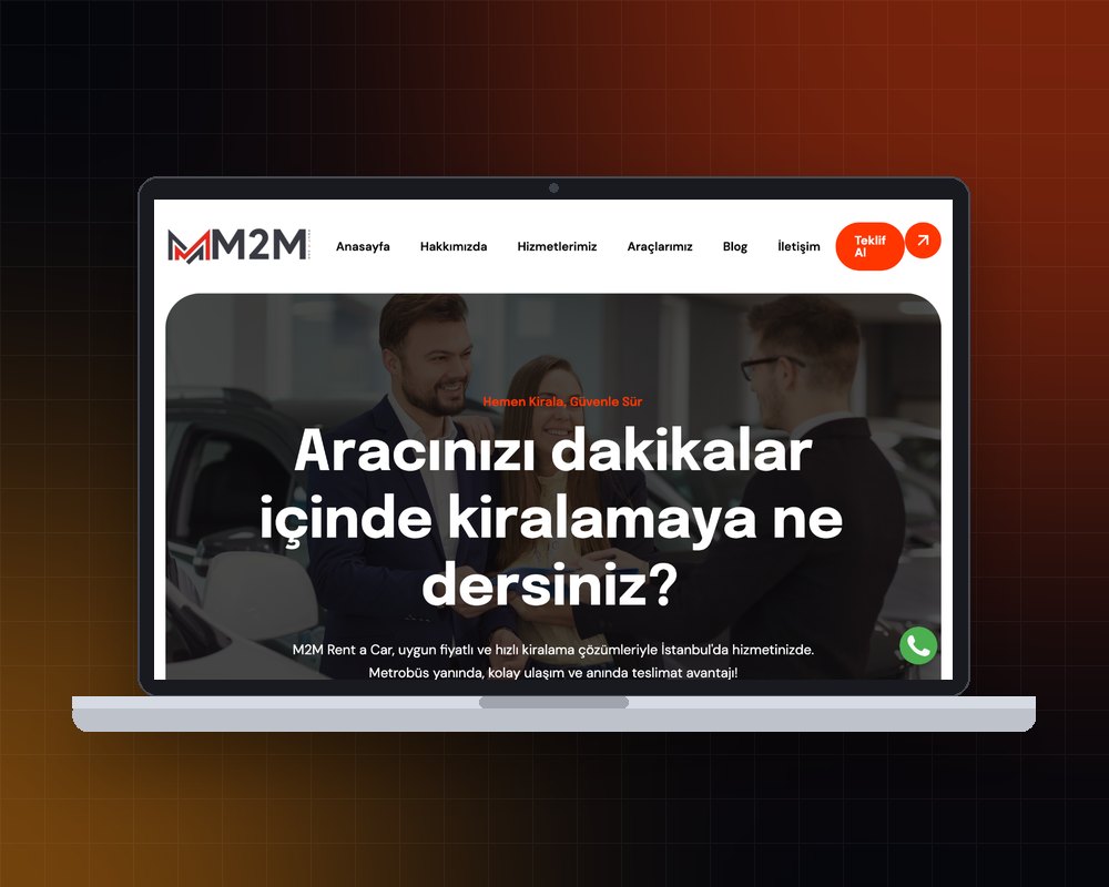 M2M Rent a Car web sitesi
