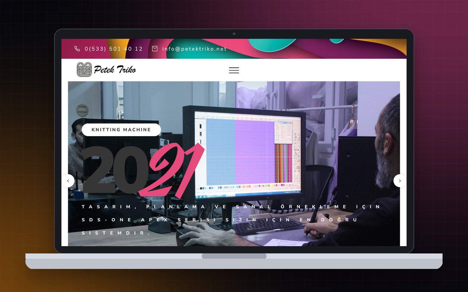 Petek Triko web sitesi tasarımı
