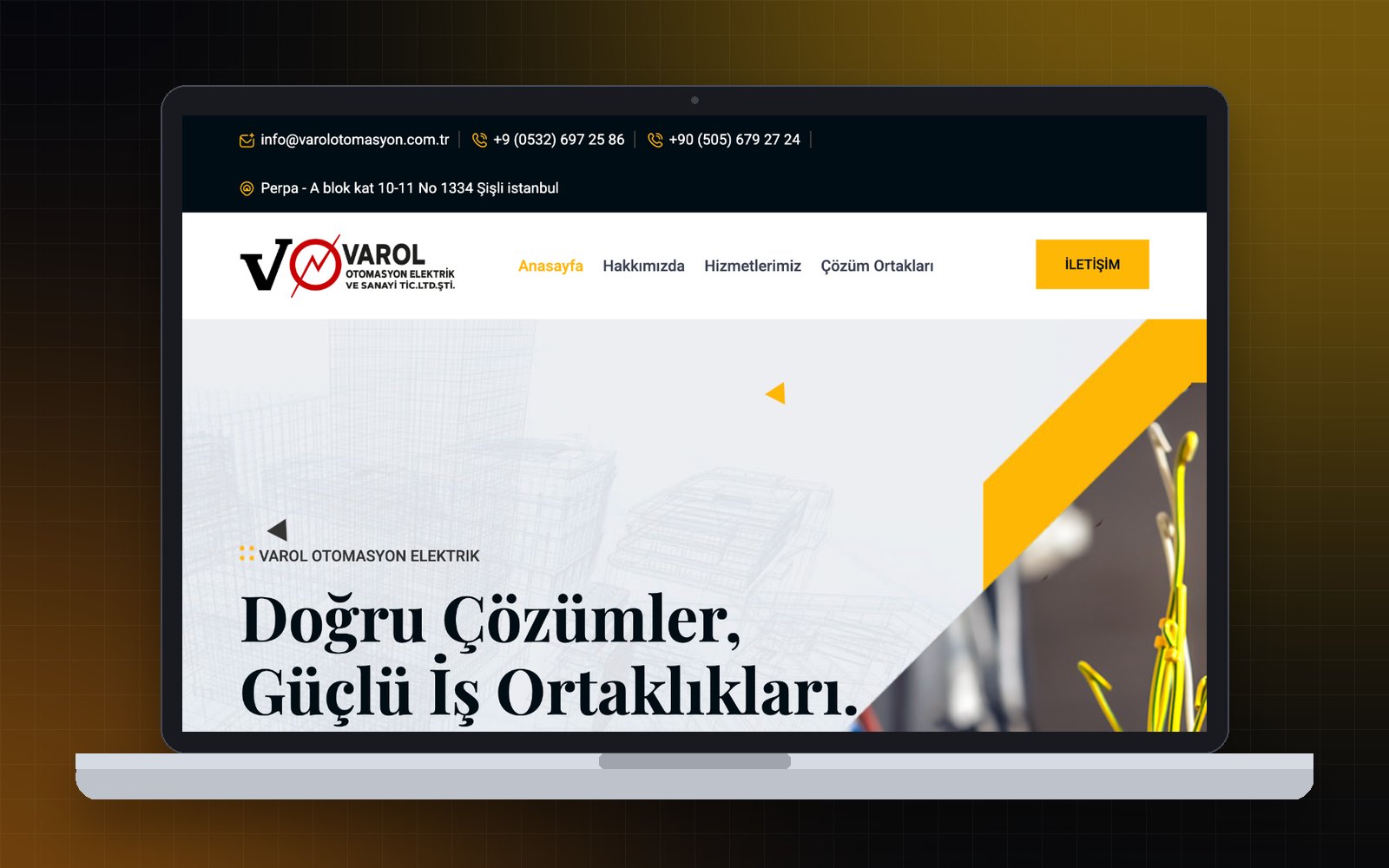 Varol Otomasyon Elektrik web sitesi tasarımı
