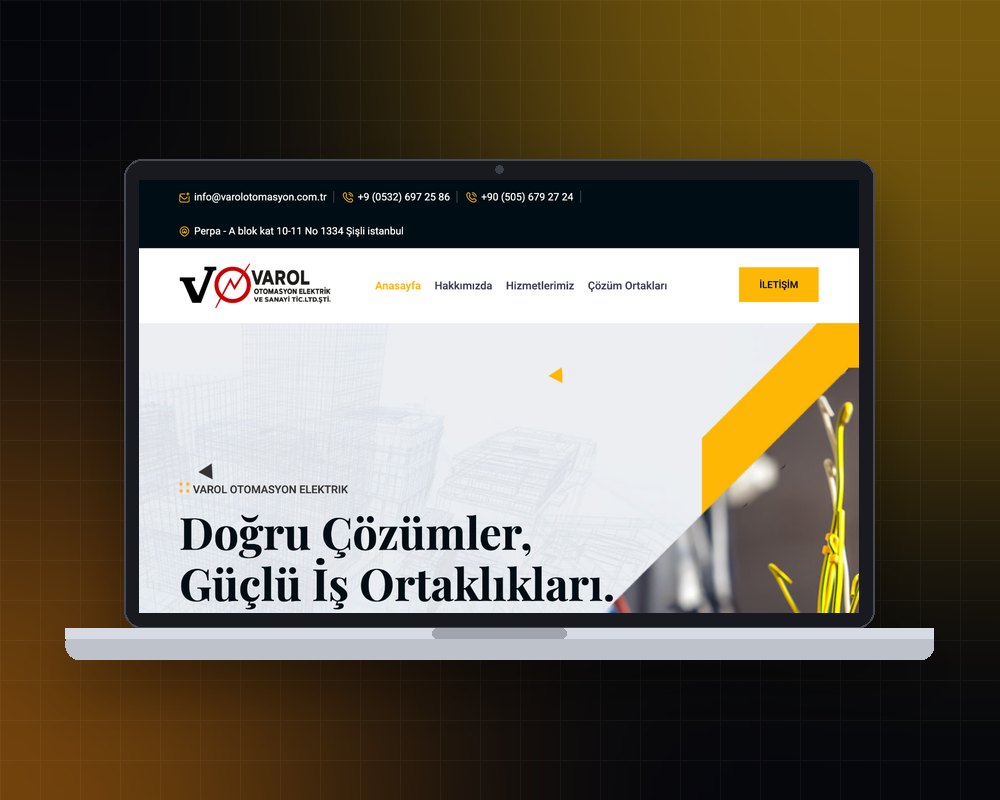 Varol Otomasyon Elektrik web sitesi